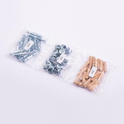 China Cabinet Screw Bag For Furniture Connecting Hardware 3 Screw Pack Cam And Bolt Assembly Screw for sale