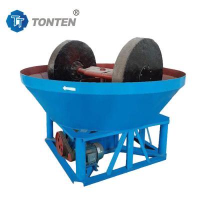 China Wet Gold Wet Pan Mill Machine Double Wheel Pan Mill For Gold Selection for sale