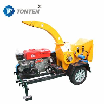 China Tree Branch Timber Wood Crusher Chipping Machine Mobile Diesel for sale