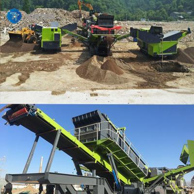 Chine Machine de tri des déchets de calcaire de granit de pierre de concassage ligne 85kw Pour le chantier de construction à vendre