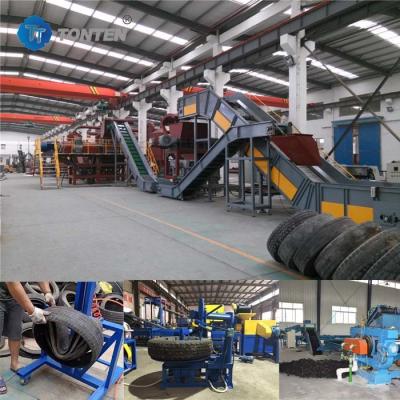 China Productielijn voor recyclingmachines voor bandensnipper en rubbercrusher Te koop