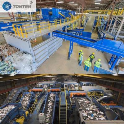 China Kitchen Waste Sorting Recycling Line Bathroom Waste Paper Glass Recycling Plant for sale