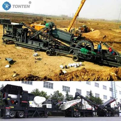 China Mobile Construction Waste Crusher Station Plant Rock Gravel Crushing en venta