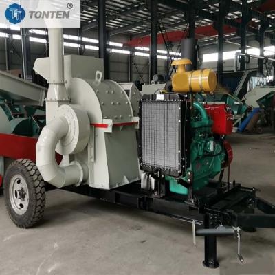 China mobiele diesel houtbreker machine tak versnipper chipper mobiele type Te koop