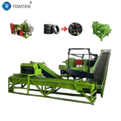 China Rubber Truck Car Tire Recycling Plant Automatic Tyre Recycling Line for sale