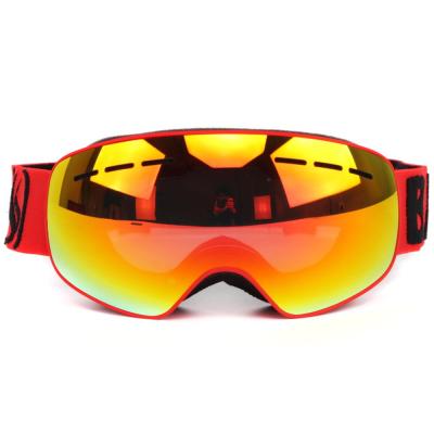 China 2021 Newest Double-Layer UV400 Spherical Lens UV400 Wide Angle Kids Anti-fog Ski Snow Goggles Frameless Double-layer Anti-fog UV Protection for sale