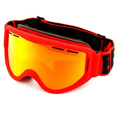 China Amazon Hot Seller Double Layers Anti-fog PC Prevent Haze PC Lenses Snowmobile Ski Googles For Skiing Helmet 2021 for sale