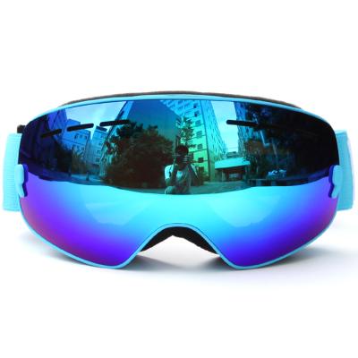 China Ski Racing Soft TPU Frame Glass Winter Snow Ski Goggles Beam Sponge Ski Goggles Teenager for sale