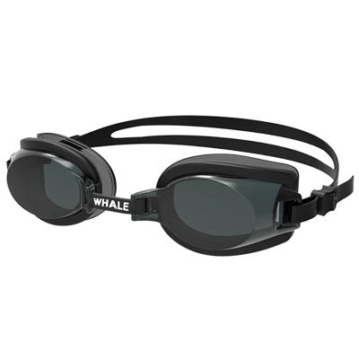 China Silicone Strap Dark Lens Black Strap CF-7701 Swimming Goggles Traditional Fit for sale