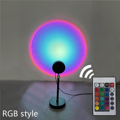 China Modern Rainbow Sunset Sunrise Floor Lamp Background Decoration LED Night Light Spotlight Position Lamp For Living Room for sale