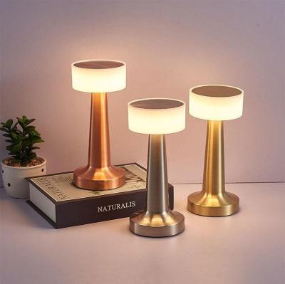 China Modern Rechargeable Three Color Switch Atmosphere LED Modern Table Lamp for sale