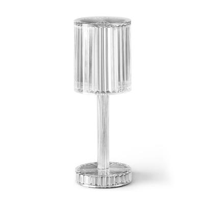 China 2021 New Crystal Table Lamp Romantic Home Wedding Bar Rechargeable Table Lamp Modern Restaurant Wireless Indoor Outdoor Portable Touch for sale