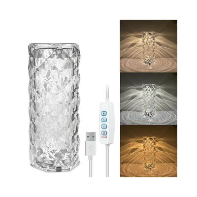 China Modern Hot Selling Table Lamp Warm And Romantic Home Table Lamp Crystal Glass Portable Rechargeable Indoor Bar Restaurant Decoration for sale