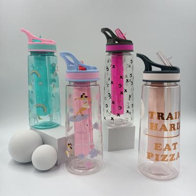 China Sustainable Wholesale Plastic Sports Bottles With Straw for sale