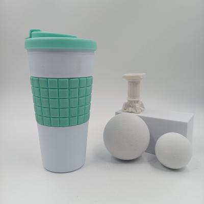 China Viable Wholesale Double Wall Plastic Travel Mug for sale