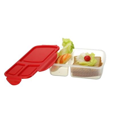 China Top Quality Freshness Preservation Food Storage Containers 2 Compartment Bento Lunch Box for sale