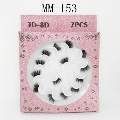 China Natural Looking Seven Pairs of Pink Cassette Tray False Eyelashes of Leaves for sale