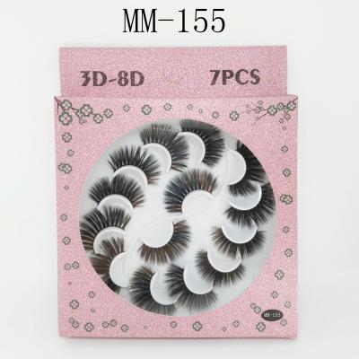 China Natural Looking Seven Pairs of Pink Cassette Tray False Eyelashes of Leaves for sale