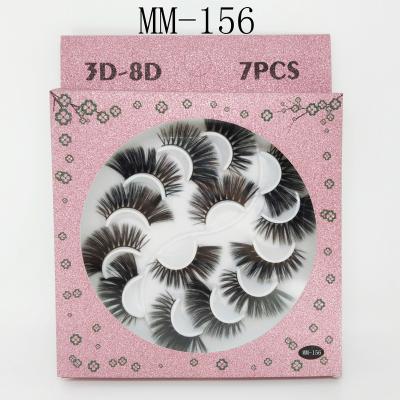 China Natural Looking Seven Pairs of Pink Cassette Tray False Eyelashes of Leaves for sale