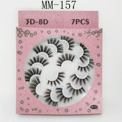 China Natural Looking Seven Pairs of Pink Cassette Tray False Eyelashes of Leaves for sale