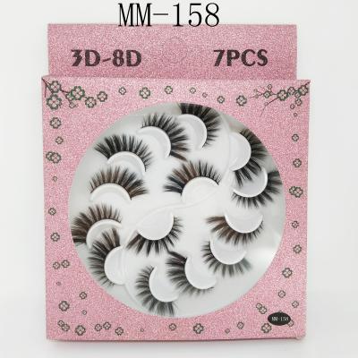 China Natural Looking Seven Pairs of Pink Cassette Tray False Eyelashes of Leaves for sale