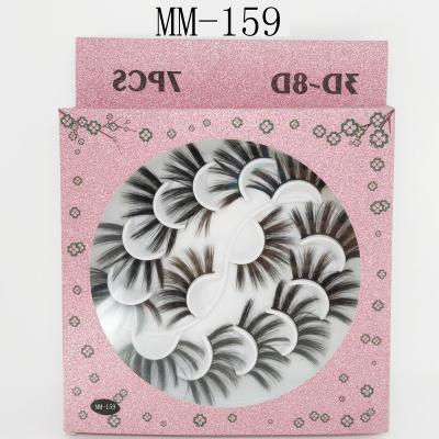 China Natural Looking Seven Pairs of Pink Cassette Tray False Eyelashes of Leaves for sale