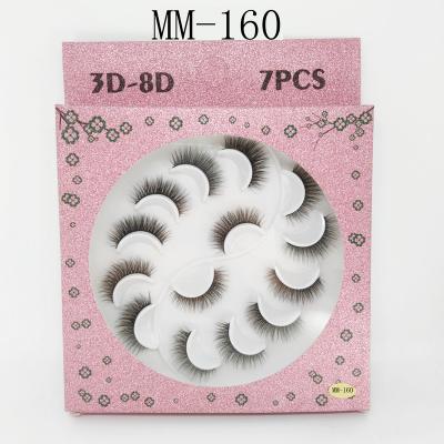 China Natural Looking Seven Pairs of Pink Cassette Tray False Eyelashes of Leaves for sale