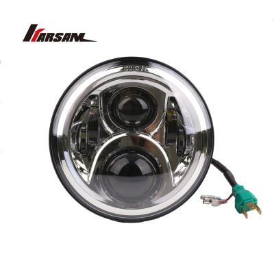 China Cheapest 7 Round Headlight LED Hi Low Beam With DRL Accept Customize 6300lm For Offroad Motorcycle 7 Inch for sale