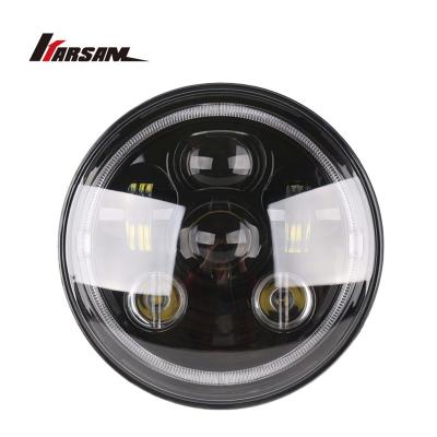 China Super Bright Premium Round 7 Led Headlight With Drl 60W Auto Headlight For Harley Davidson Motorcycle 7 Inch for sale