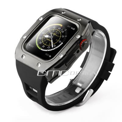 China High Quality Fashionable 44mm Replacement Watch Strap Alloy Steel Case Silicone Strap For Apple Watch SE/4/5/6 Series Smart Modification Replacement for sale