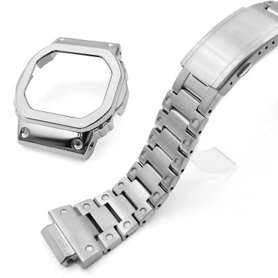 China Suitable for Casio Watches GSHOCK DW5600 Stainless Steel Watch Band Strap Replacement GW-M5610 GW5035 Metal Case Modification for sale