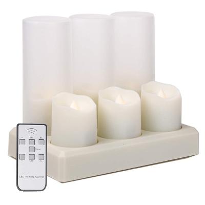 China Big Price Flameless Rechargeable Tea Light USB LED Candle Lamp for sale