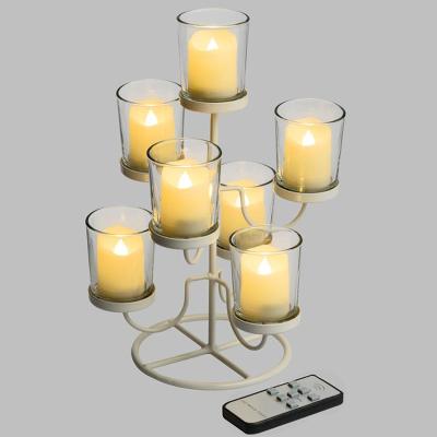 China Yellow Flickering Flameless LED Birthday Candle Tea Lights with Timer Function for Wedding Decor for sale