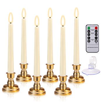 China Birthdays 6 PCS LED Flameless Candle Candles+6 PCS Candlesticks+6 Suck Cups for sale