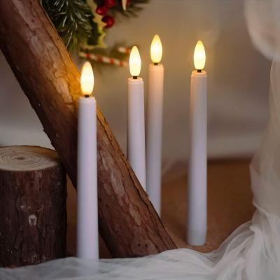 China Led Birthdays Taper Flameless Candle With Bead Design 3D Multi Flame Decoration Floating Candles Suitable For Dinner Party Wedding Birth for sale