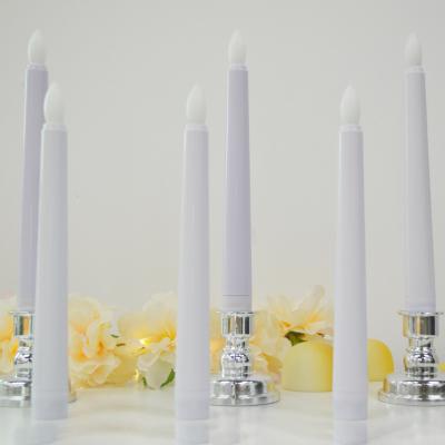 China Unscented 7.9 Inch Large Flickering Timer Battery Operated Candle Timer Flameless LED Candle Light for sale