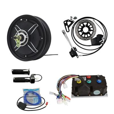 China QS205 10inch 3000W 48V-72V aluminum hub motor electric scooter complete conversion kits speed 100KM/H for sale