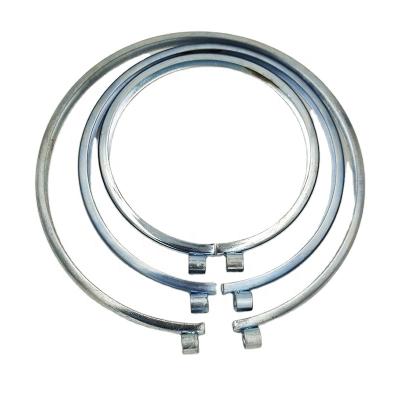 China Industrial Dust Collection System Galvanized Thin Steel O-rings Clamps Air Duct Clamp Wide Tension Clips Duct Clamps for sale