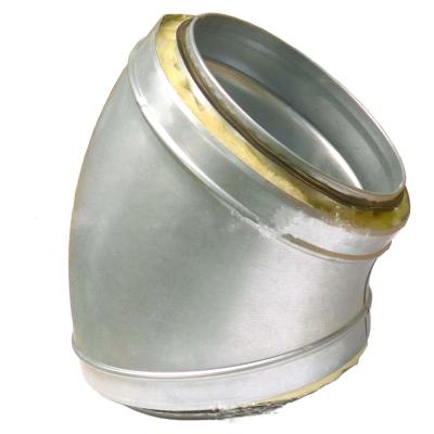 China Industrial HVAC Ventilation Air Conditioning Duct Spiral Pipe Duct Fitting Pre-insulated Elbow Pressed Bend for sale