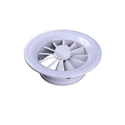 China HVAC Industrial Adjustable Air Duct Circular Round Fixed Blade Swirl Ceiling Diffuser For Air Conditioning System for sale