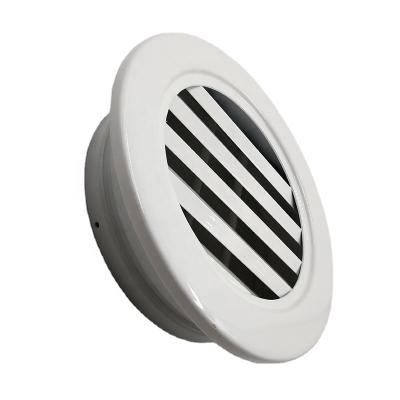 China Aluminum Alloy Easy Grill Ventilation Duct Air Conditioning Installtion Circular Diffuser Wall Around Canopy Ducts Rainproof Diffusers for sale