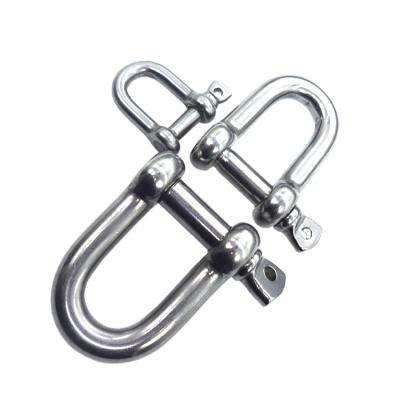 China Heavy Industry Factory Supply 3/4 Dee Shackle Stainless Steel Anchor Chain Direct 316 Forged Marine Shackle D for sale