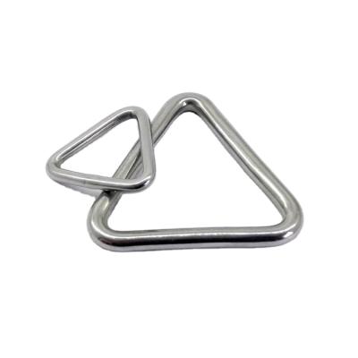 China Stainless Steel High Polished Stainless Steel Delta Link Welded Ring SS316 Quick Link Rings Rigging Hardware Triangle Buckles for sale