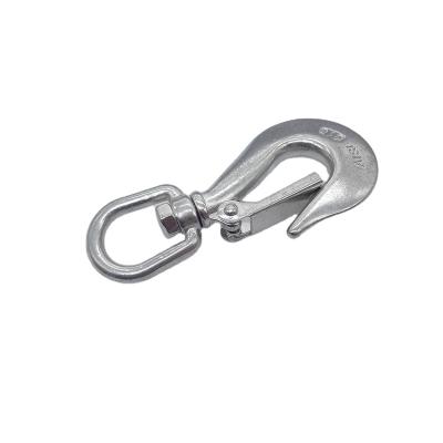 China Heavy Industry Factory Direct American Heavy Industry Stainless Steel Cargo Hook 304 Eye 316L Cargo Hook Sheep Horn Lifting Hook Grab Trailer Large for sale