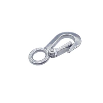 China Big Eye Heavy Industry Cargo Hook Chinese Factory Hardwarelifting Alloy Eye Sling Steel Hooks For Cargo Lifting for sale