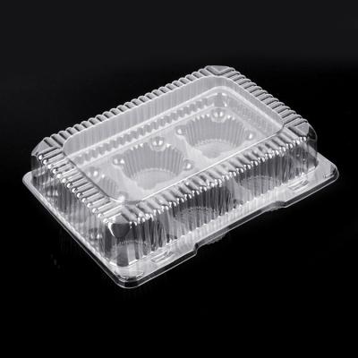 China Cake Boxes Wedding Cake Cup Food Disposable Mini Plastic Cupcake Container Plastic Bakery Box for sale