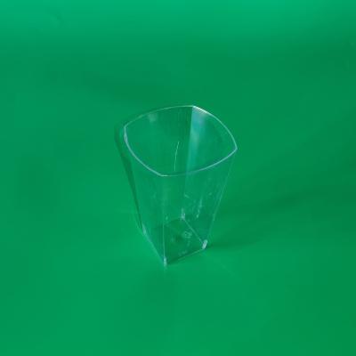 China Wholesale Cheap Plastic Square Clear Plastic Cup 5 Cup Disposable Clear Size Good Quality Bottom Cup Plastic Cup For Hotel Or Party for sale