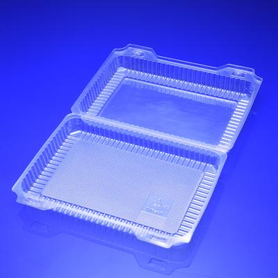 China Disposable Custom Clear PET Plastic Food Fruit Clamshell Blister Packing Box Container for sale