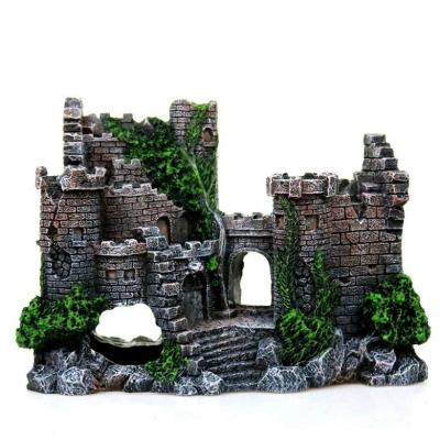 China Viable Creative Castle Modeling Fish and Shrimp Crossing Shelter Aquarium Aquarium Props Decorations for sale