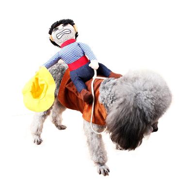 China New Viable Western Cowboy Style Wholesale Fashionable The Most Hot Dog Clothes Soft Popular Pet Knight Pet Clothes for sale